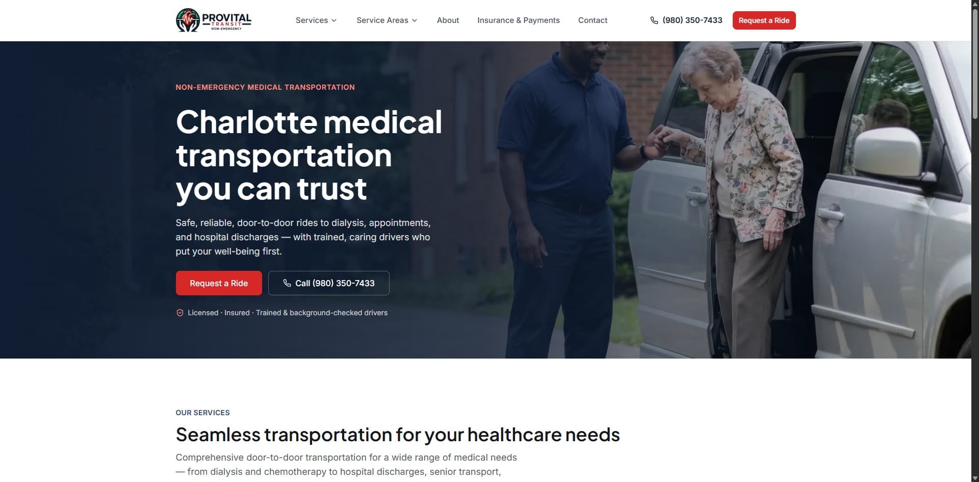 ProVital Transit website